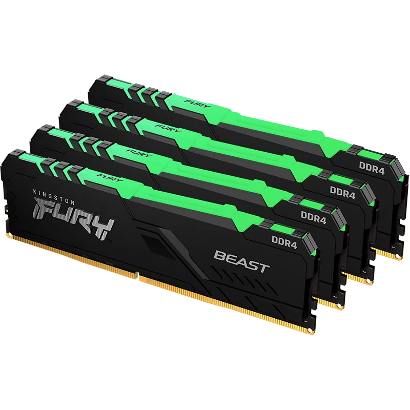 Kingston FURY Quái Thú RGB 8GB 16GB 3200MHz DDR4 CL16 Để Bàn Nhớ Đơn Dính KF432C16BBA/8 3600MHz