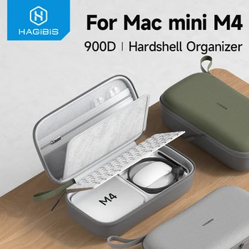 Hagibis 전자 정리함 여행 케이스 가방, Mac mini M4/M4 Pro 2024 용 휴대용 캐리 케이스, 케이블 충전기 마우스 보조배터리