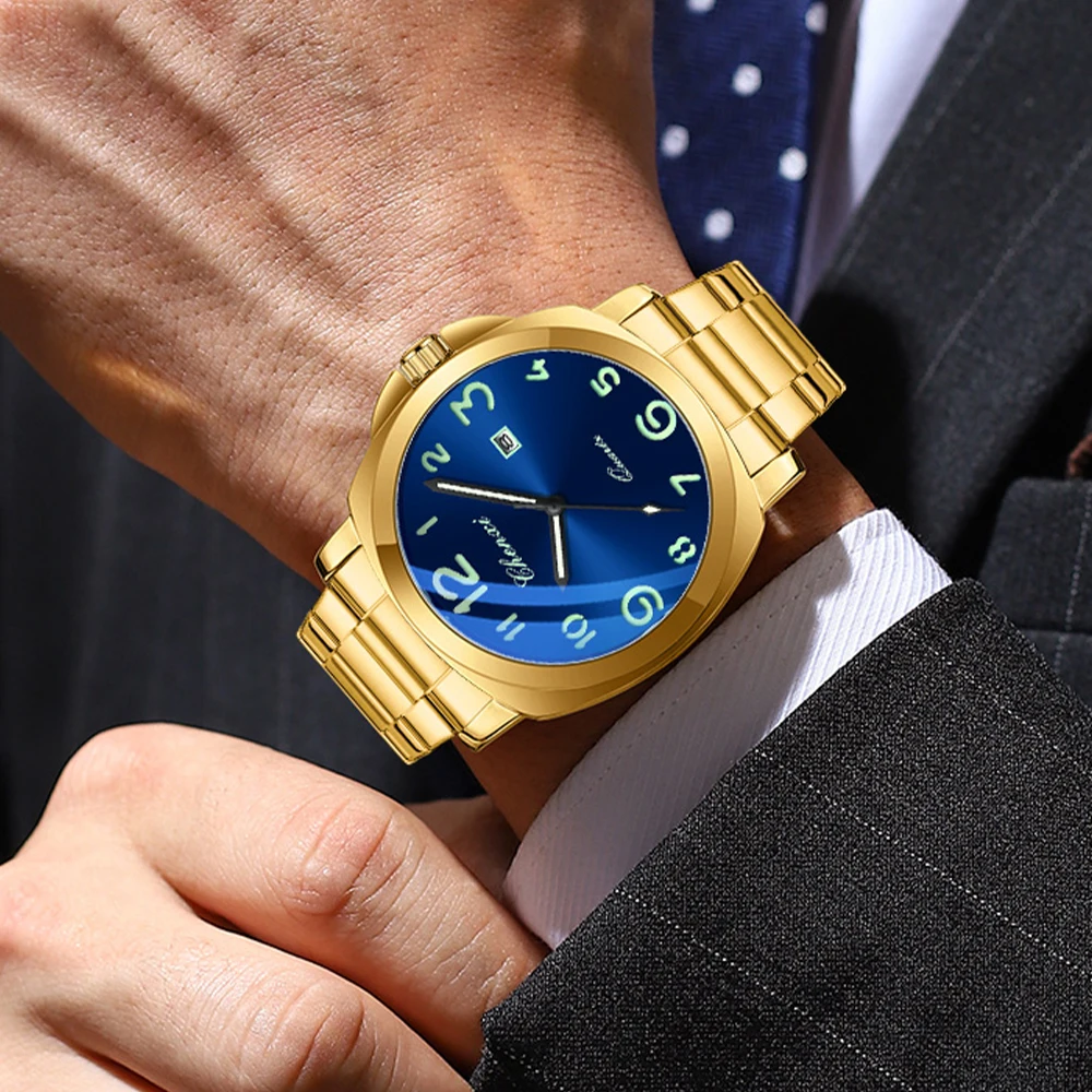 

CHENXI мужские кварцевые часы деловой повседневный календарь ночник водостойкий ремешок из нержавеющей стали мужские часы высокого качества