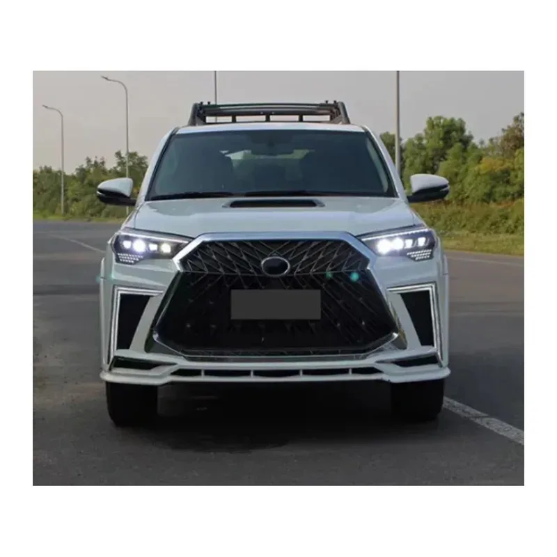 مصد سيارة بتصميم جديد لـ 4 عداء 4X4 2010-تشمل المصد الأمامي والخلفي مع شبكة ومصابيح أمامية توصيل وتشغيل