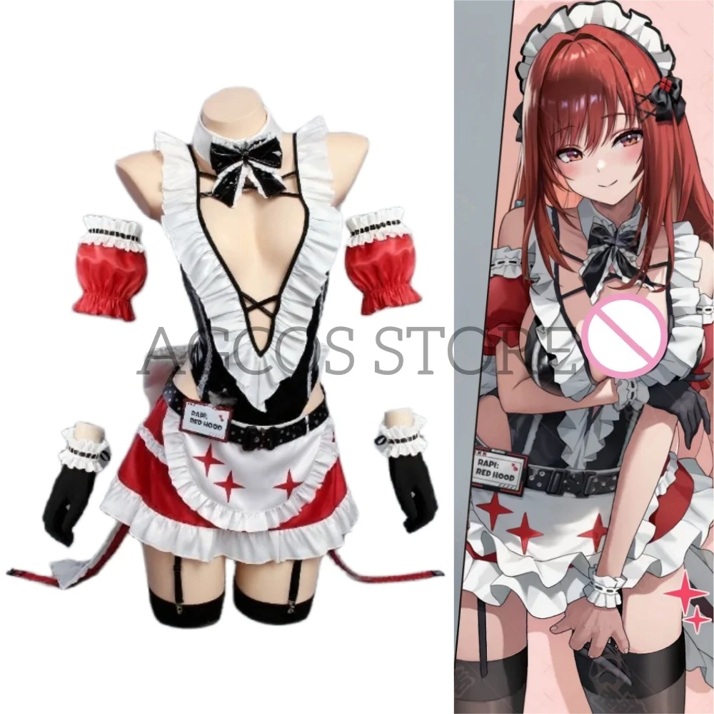 Disfraz de Caperucita Roja de AGCOS Nikke Rapi Miad, Disfraz de Navidad para Mujer, Disfraces para Fiestas y Juegos