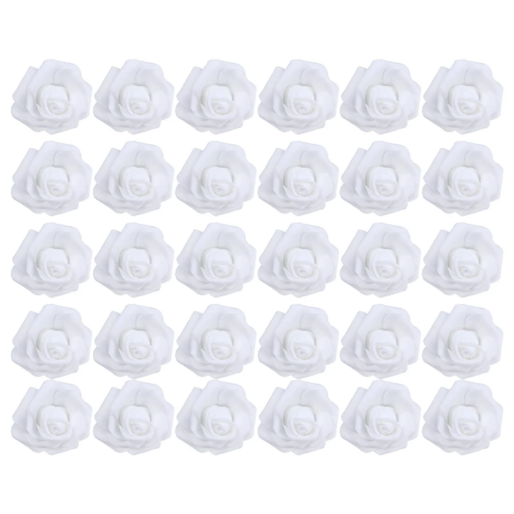 

100pcs Artificial Rose Flower Heads Without Stem Realistic Fake Decorative Foam Wedding Party Home