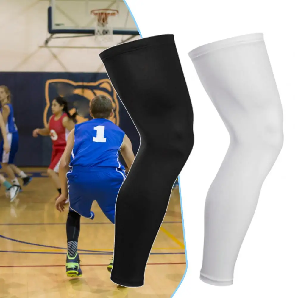 Supporto per ginocchio lungo uomo donna supporto per gamba supporto per ginocchio assorbente dal sudore manica a compressione per gamba a figura