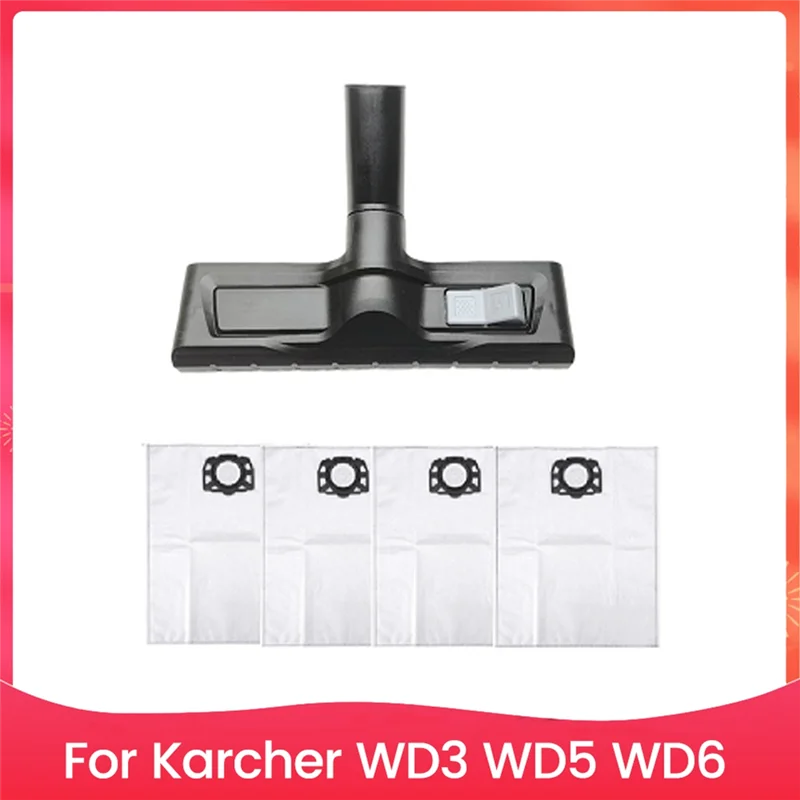 WHYY-For Karcher WD3 WD5 WD6 Accessories Kit Hard Floor Brush & Vacuum Dust Bags Enhance Your Cleaning Experience