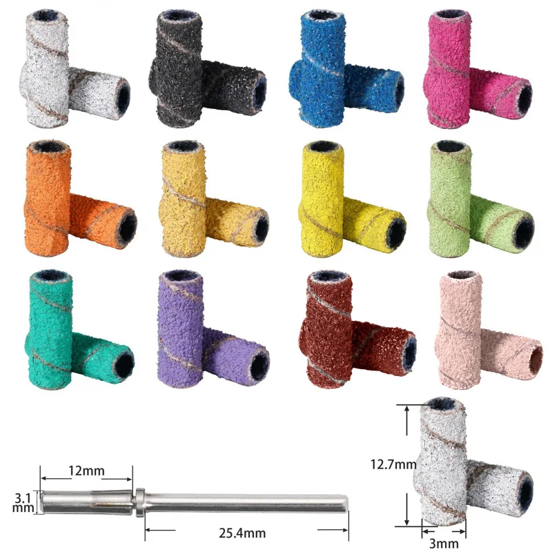 

80Pink in a pack3mmMini Nail Sanding Strip for Polishing Nail Surface, Mini Sanding Ring, Special Tool for Nail Salon