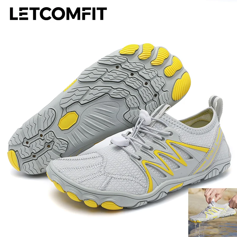 Unisex Water Shoes Men Women Quick-Dry Anti-Slip Hiking Outdoor Trekking Shoes Barefoot Sneakers for River Rafting Beach Fitness