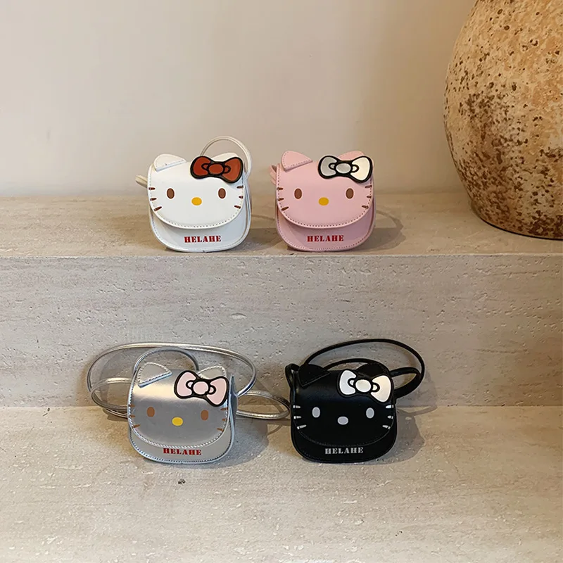 

Kawaii Sanrio Hello Kitty Bag Mini Wallet Crossbody Small Bag Decorative Pendant Earphone Bag Personalized Fashion Single Gifts
