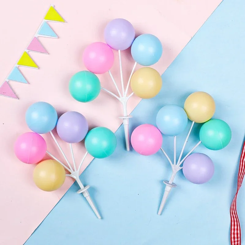 Makronen-Farbige Plastik-Ballonschnur zum Einstecken, Kuchendekoration, Valentinstag, Hochzeit, Party-Zubehör, Feier-Werkzeuge – Detail 4