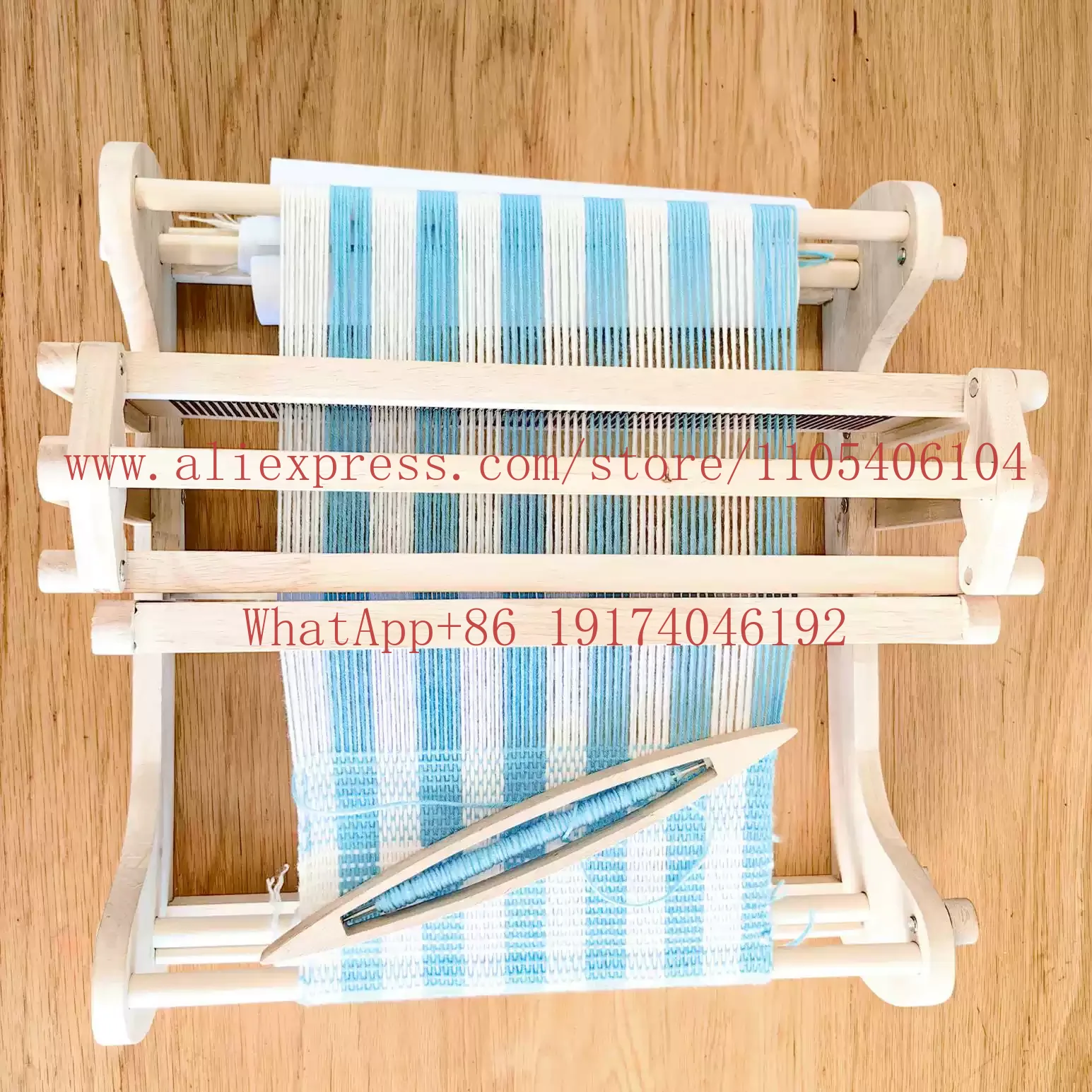 Wooden Tabletop Loom - Handmade Weaving Loom for Beginners, Small Wood Loom Machine for Tapestry, DIY Craft Kit