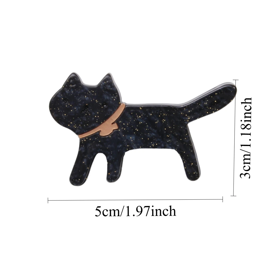 Healing Rainbow Cat Multi Color Optional Pin Acetic Acid Sheet Acrylic Brooch Banquet Formal Coat Suit Decoration Accessories