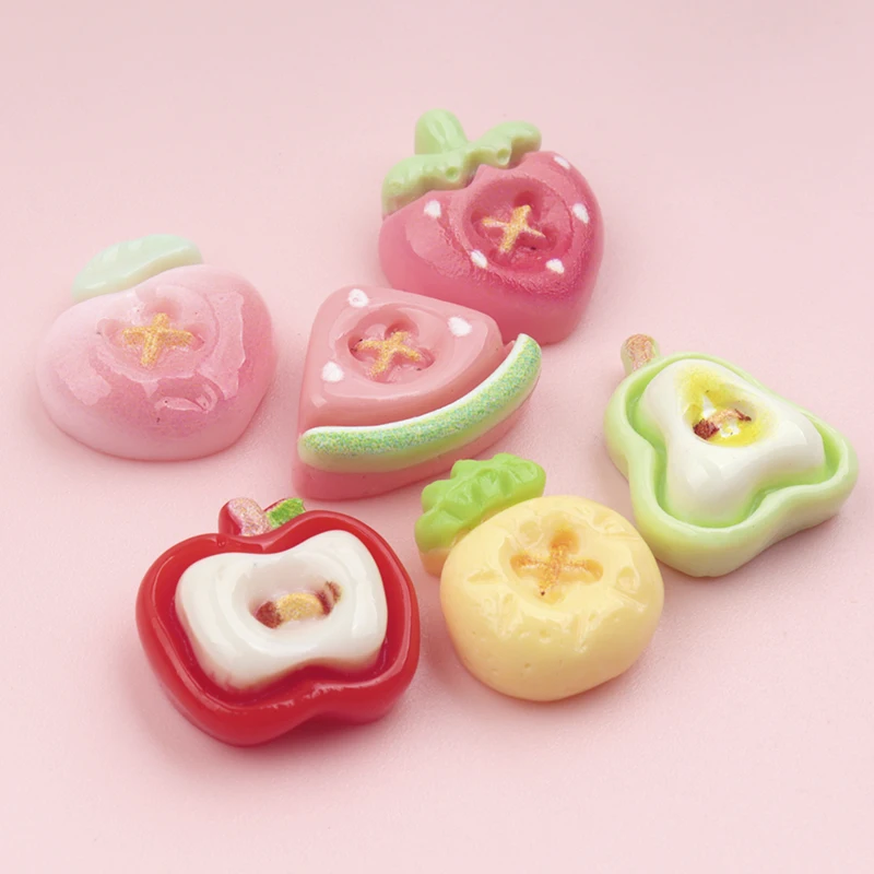 50/500pcs Mini Simulated Fruit Resin Nail Art Cabochon Handmade Strawberry Accessories Craft DIY Hair Decoration Handmade