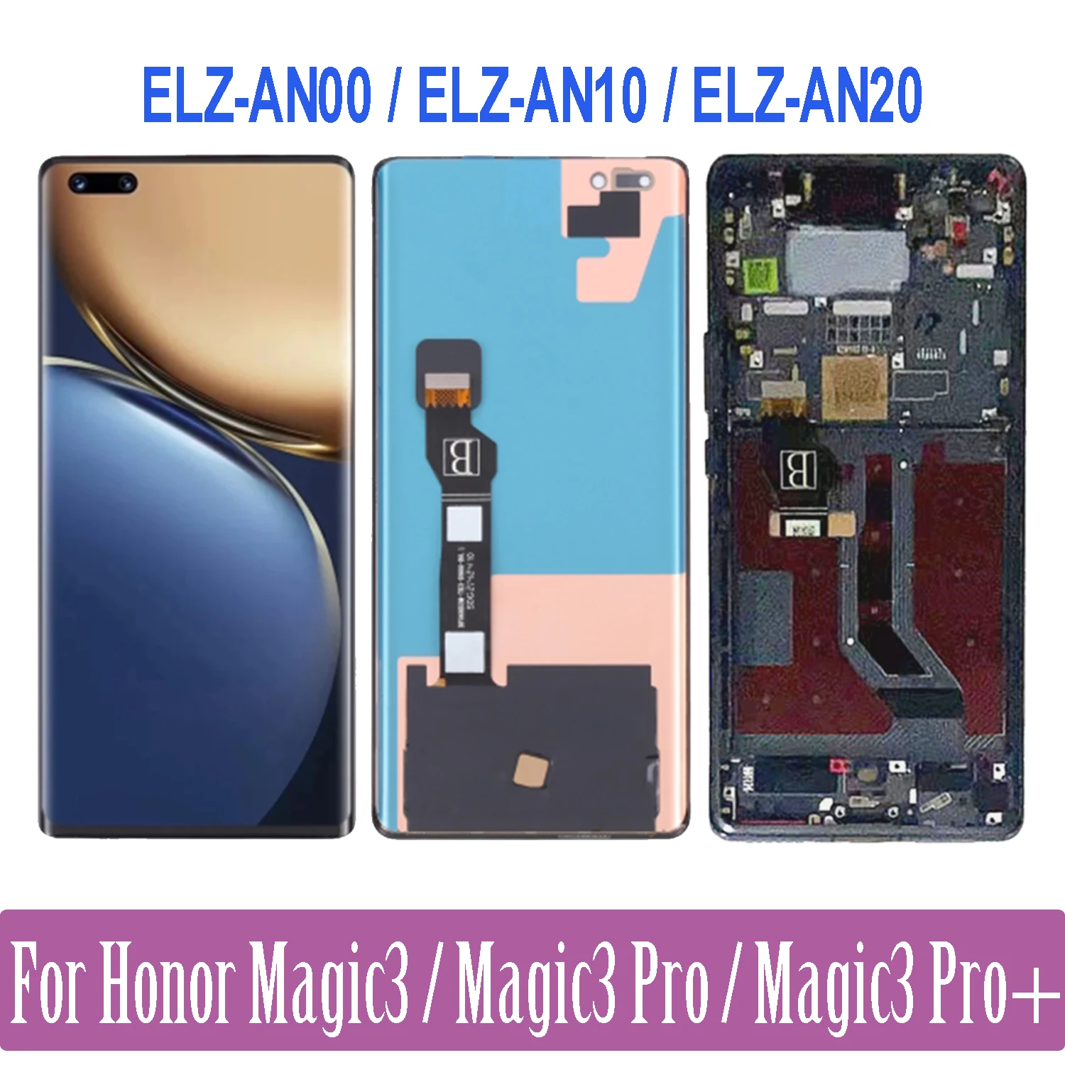 For Huawei Honor Magic3 Pro ELZ-AN10 ELZ-AN00 LCD Display For Honor Magic3 Pro+ ELZ-AN20 LCD Touch Screen Digitizer