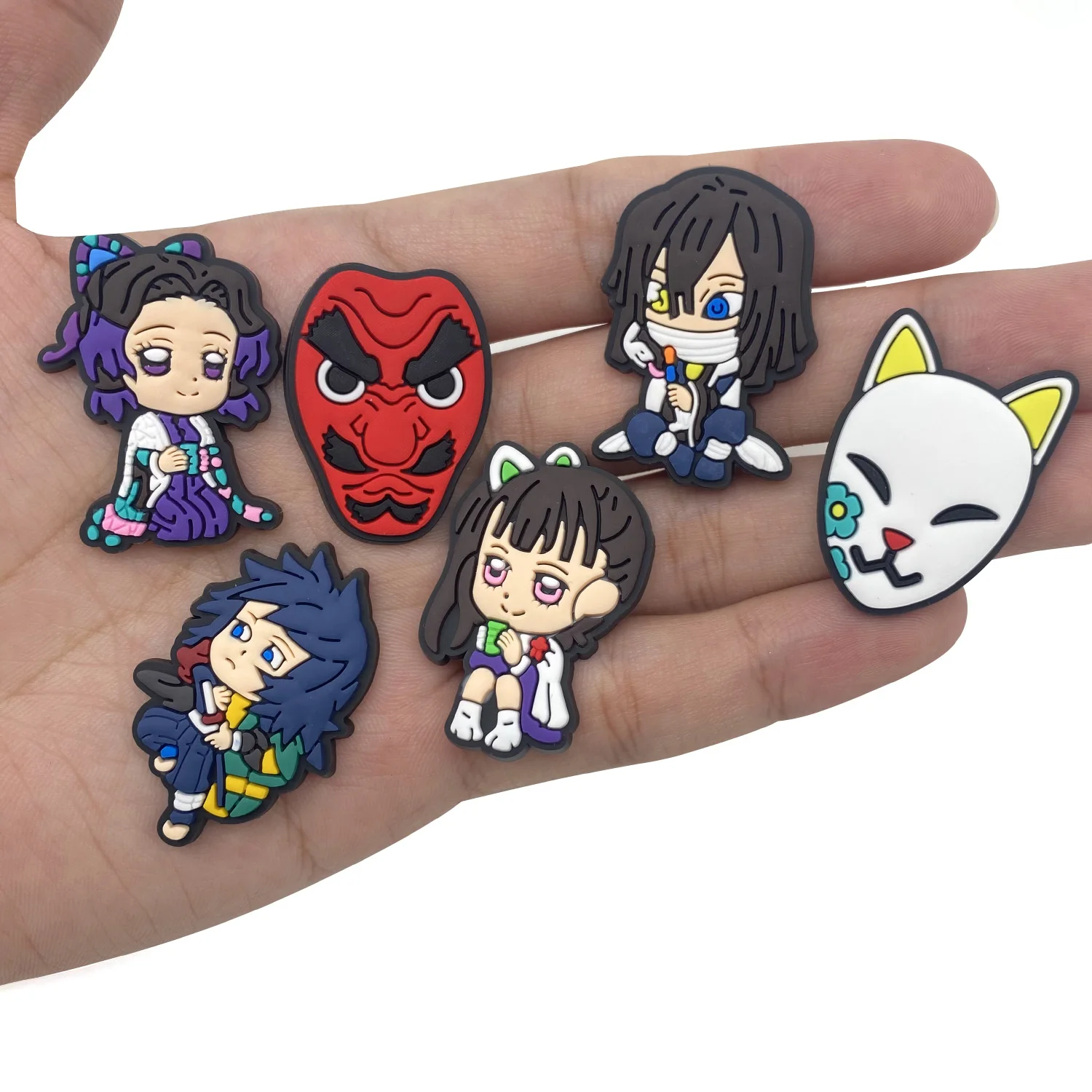 31Pcs/Set Cartoon Japanese anime Shoe Charms Accessories PVC Shoe Decrations Wristband Buckle Kids X-mas Gift image 6