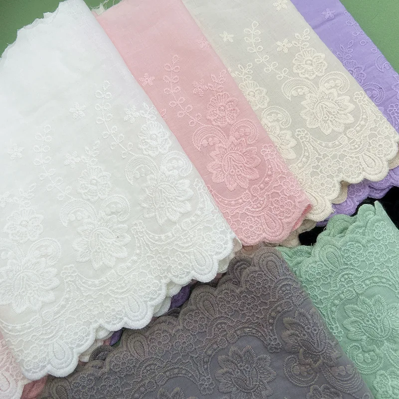 22Cm Colorful Hollow Cotton Lace Ribbon Cloth Sewing Quilting Fabric Patchwork Needlework Home Supplies DIY Handmade Accessories