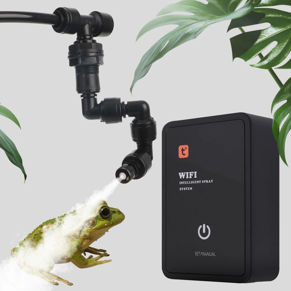 APP Control WiFi Irrigation Timer Automatic Mist Rainforest Timing Spray System Kit Intelligent Reptile Spray Humidifier