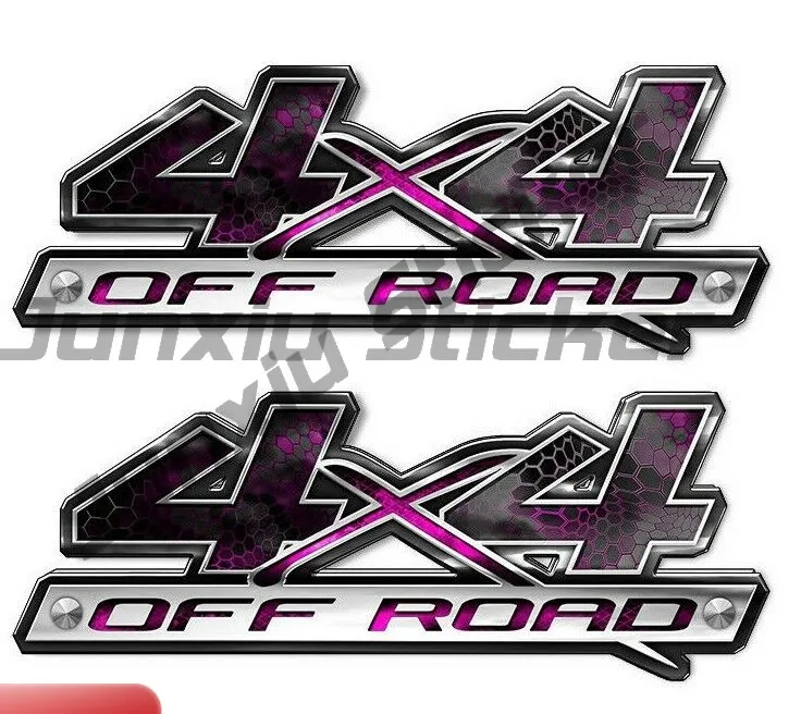 2x Fx4 Offroad-Aufkleber F150 F250 F350 Truck-Seitenaufkleber 1997-2026 4x4 Offroad-Haie Aufkleber Chamäleon Tarnmuster Waldgrün Pink – Detail 9