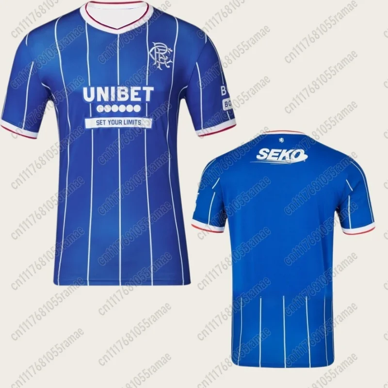 2026-2027 Glasgow Rangers Football Jersey Men Summer 3D Print Sports Football T-shirt Quick Drying Unisex Jersey FamilyMatching