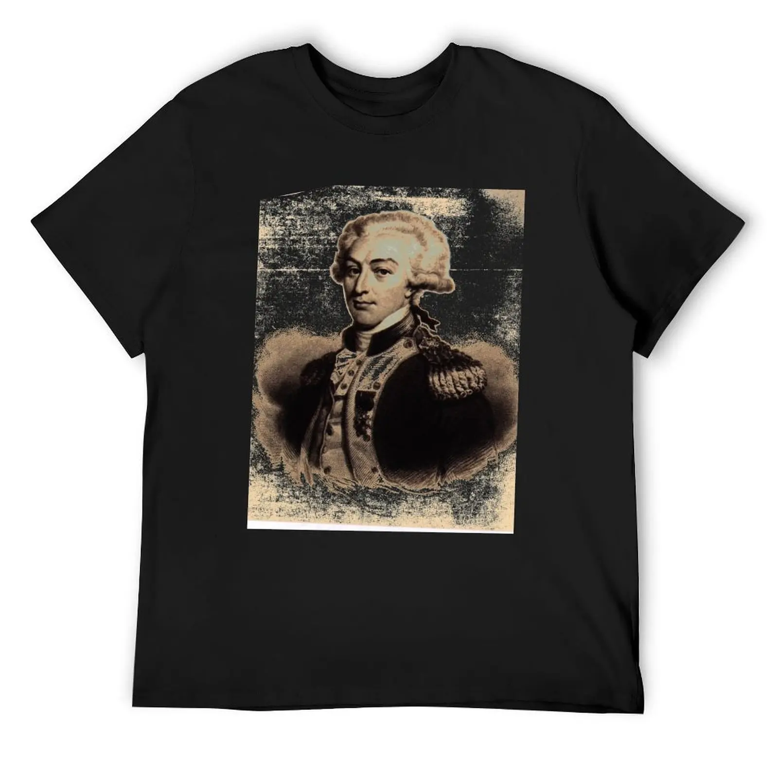 

Marquis de Lafayette T-shirt etc..... T-Shirt street wear blue lock graphics shirts graphic tee Men's t shirts
