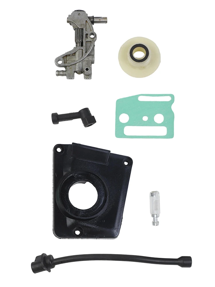 Kit de bomba de transmisión de aceite para 4500 5800 45CC 52CC y 58CC, modelos de motosierra china, cubierta de bomba de aceite, accesorios de sierra de aceite, 5/7 Uds.