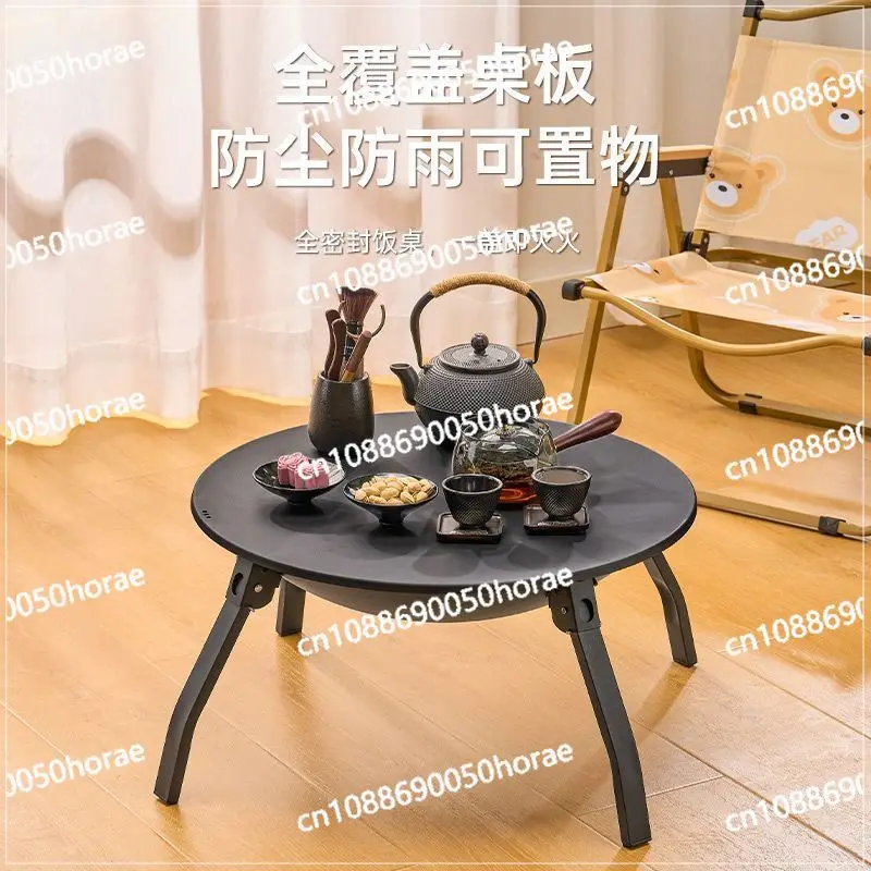 Home Indoor Barbecue Grill, Outdoor Charcoal Grill, Dining Table, Complete Set of Brazed Stoves