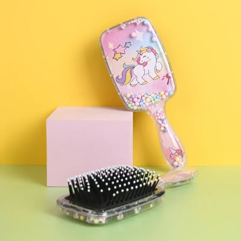 Unicorn Hair Brush for Toddler Girl Lovely Animal Panda Hair Comb for Kids Massage Air Cushion Comb Girl Hair Care Tool