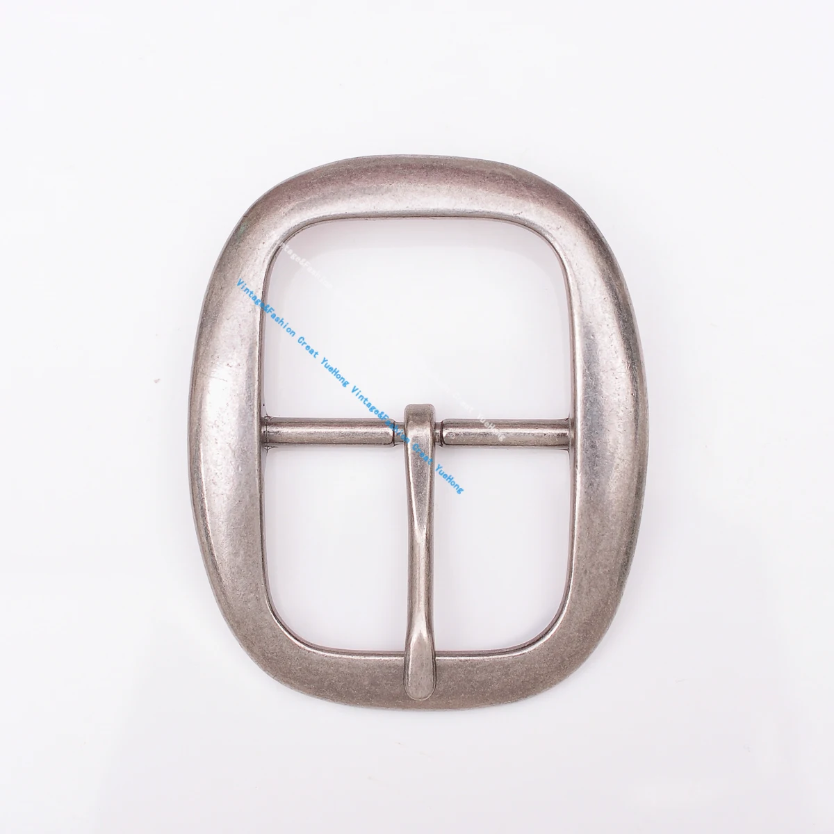 DIY Heavy Strong Center Bar Pin Belt Buckle Nickle Plated Fit 40mm Leather Strap 75*62MM