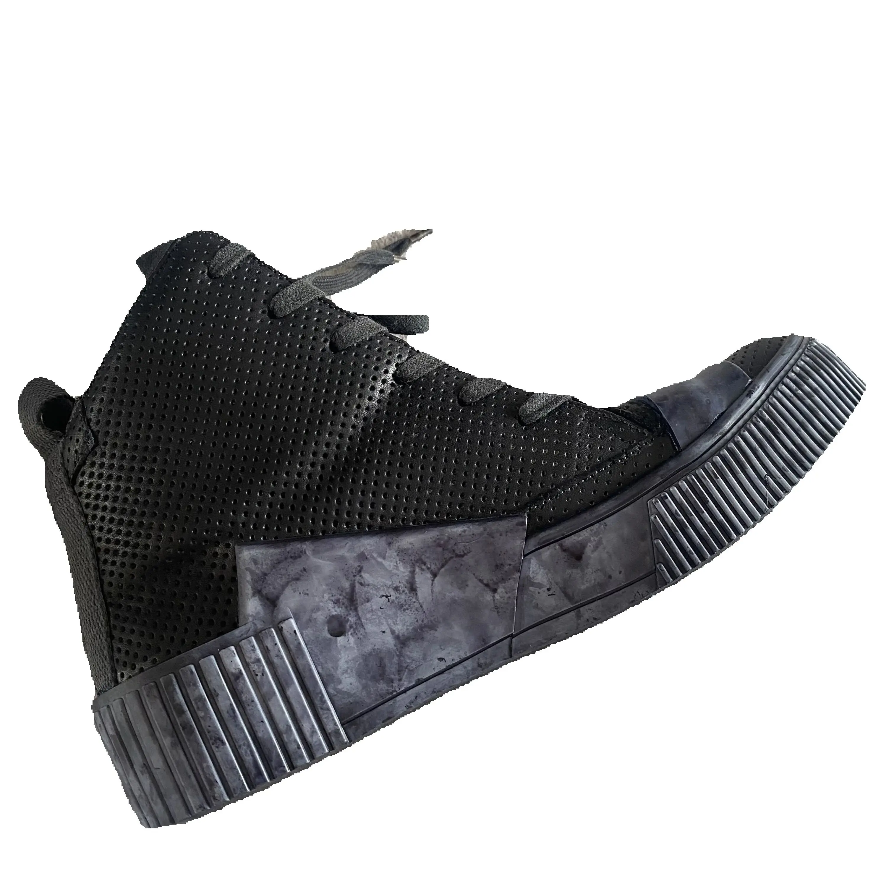 Vantage Goodyear Stivali fatti a mano di lusso alti stampati a mano con graffiti retrò in vera pelle colorante