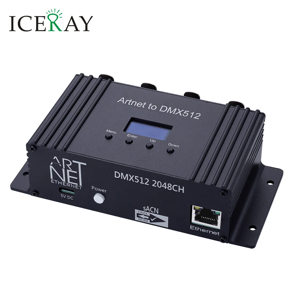 

Artnet LCD DMX512 Ethernet Lighting Controller Interface 4 Universe 1024 Disco Lighting With MA2 Grandma3 Sun Suite3 DVC4