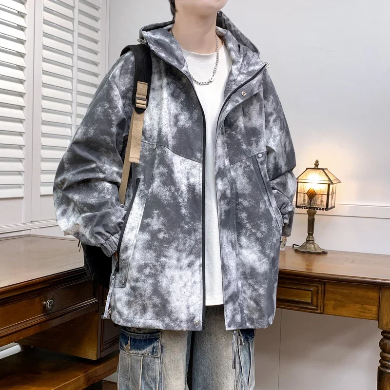 L-9XL Men's Hooded Jackets Autumn and Winter Lapel Fashion Youth Handsome Tops Large Size Thick Loose Cardigan Multicolor Coats