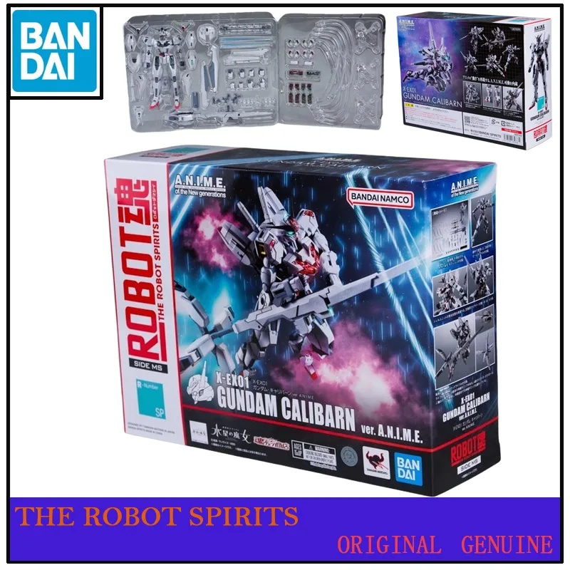 Bandai Original THE ROBOT SPIRITS X-EX01 GUNDAM CALIBARN Anime Action Figures Toys for Boys Girls Kids Gift Model Ornaments