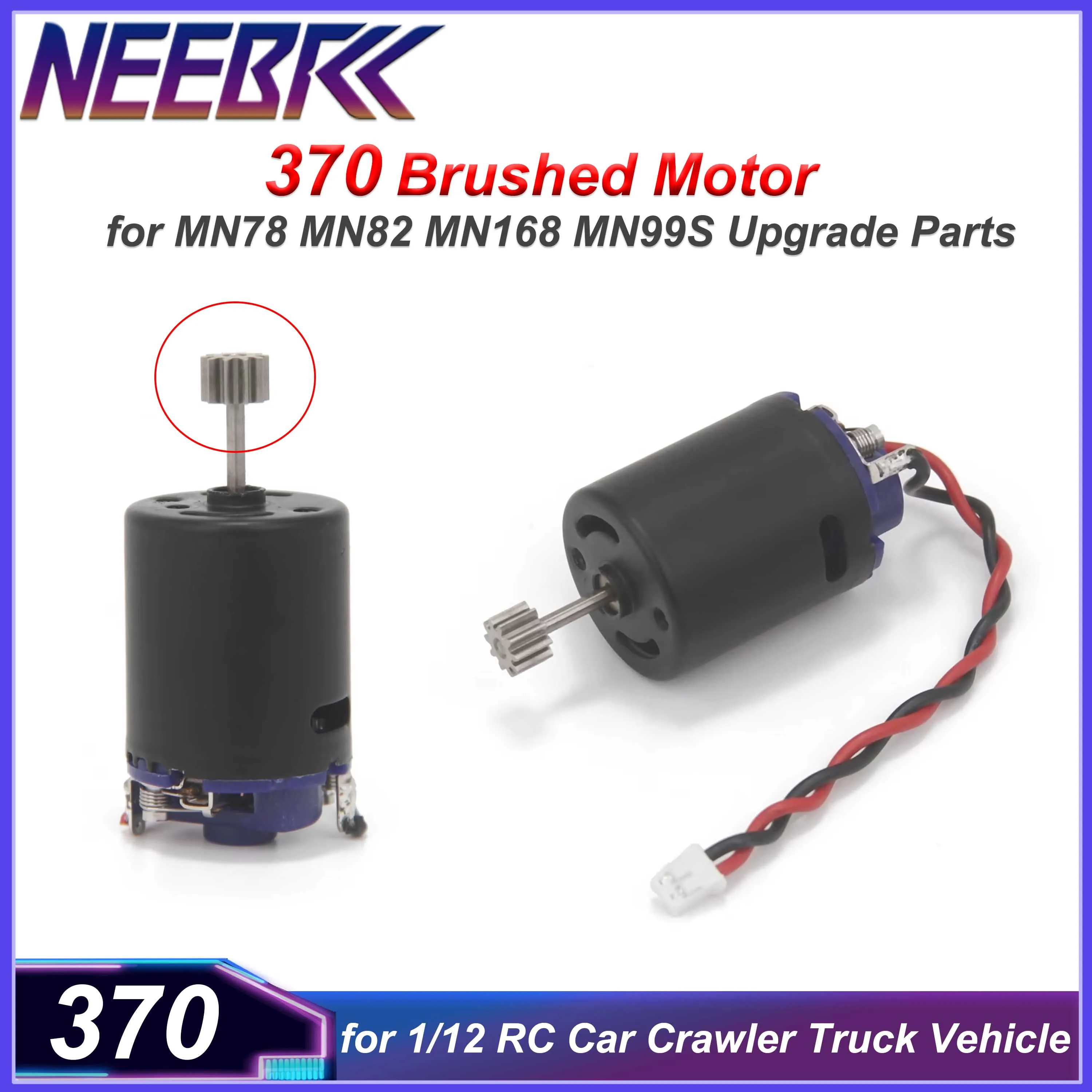 NEEBRC 370 نحى المحرك ث/العتاد المعدني عالية الأداء ل 1/12 RC سيارة الزاحف شاحنة مركبة MN78 MN82 MN168 MN99S ترقية أجزاء #1