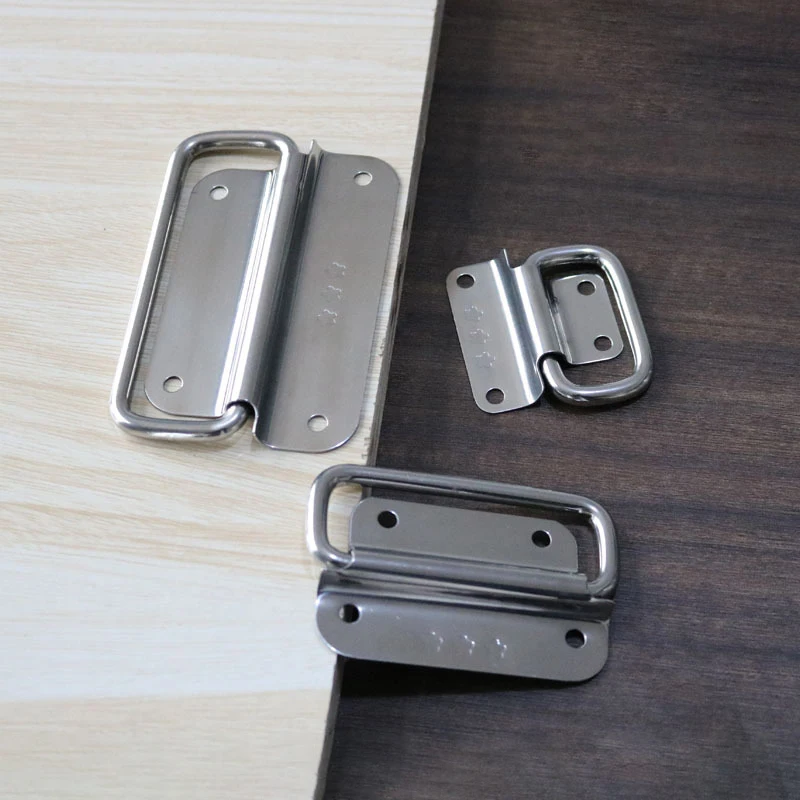 

1Pcs Folding Cabinet Drawer Handle Furniture Accessories Simple Door Handle Household Stainless Steel Handle Wooden Box Handle
