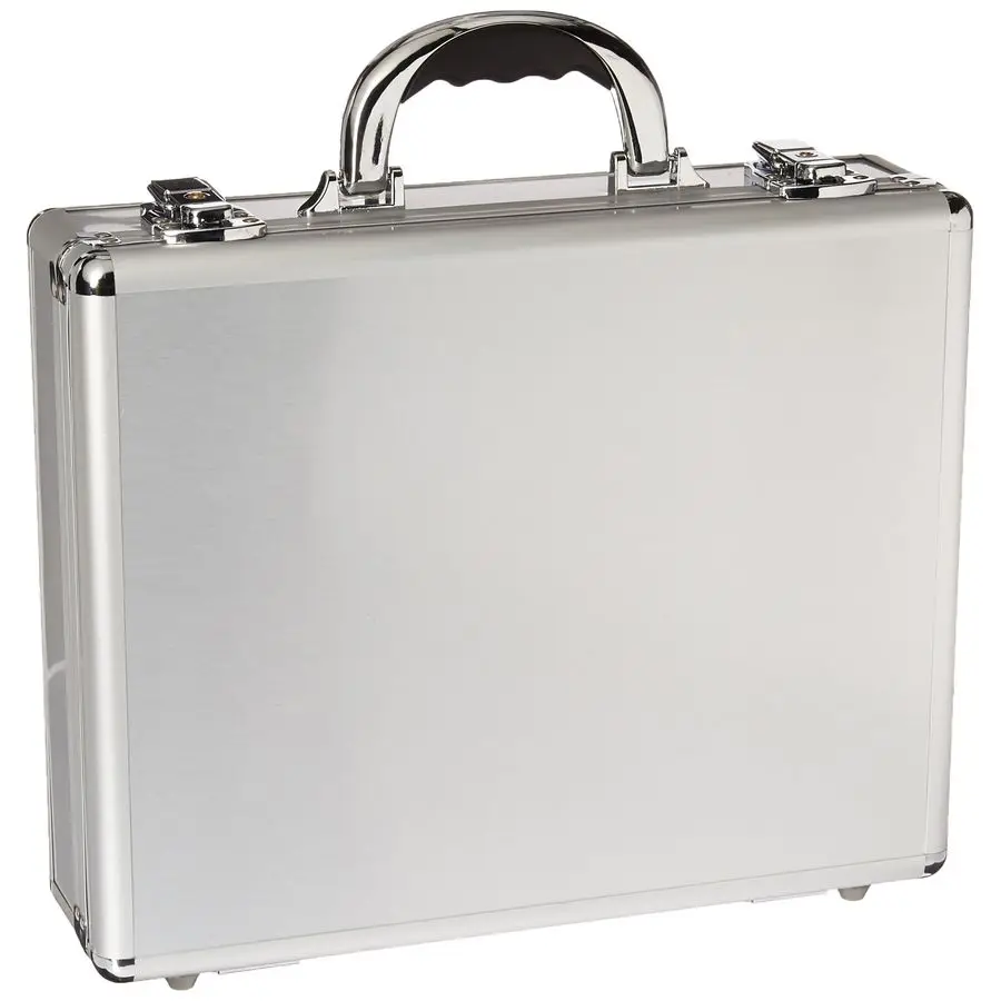 ケース アルミニウム製パッケージケース、シルバー、15 X 12 X 4 インチのパッキングオーガナイザー、シルバー