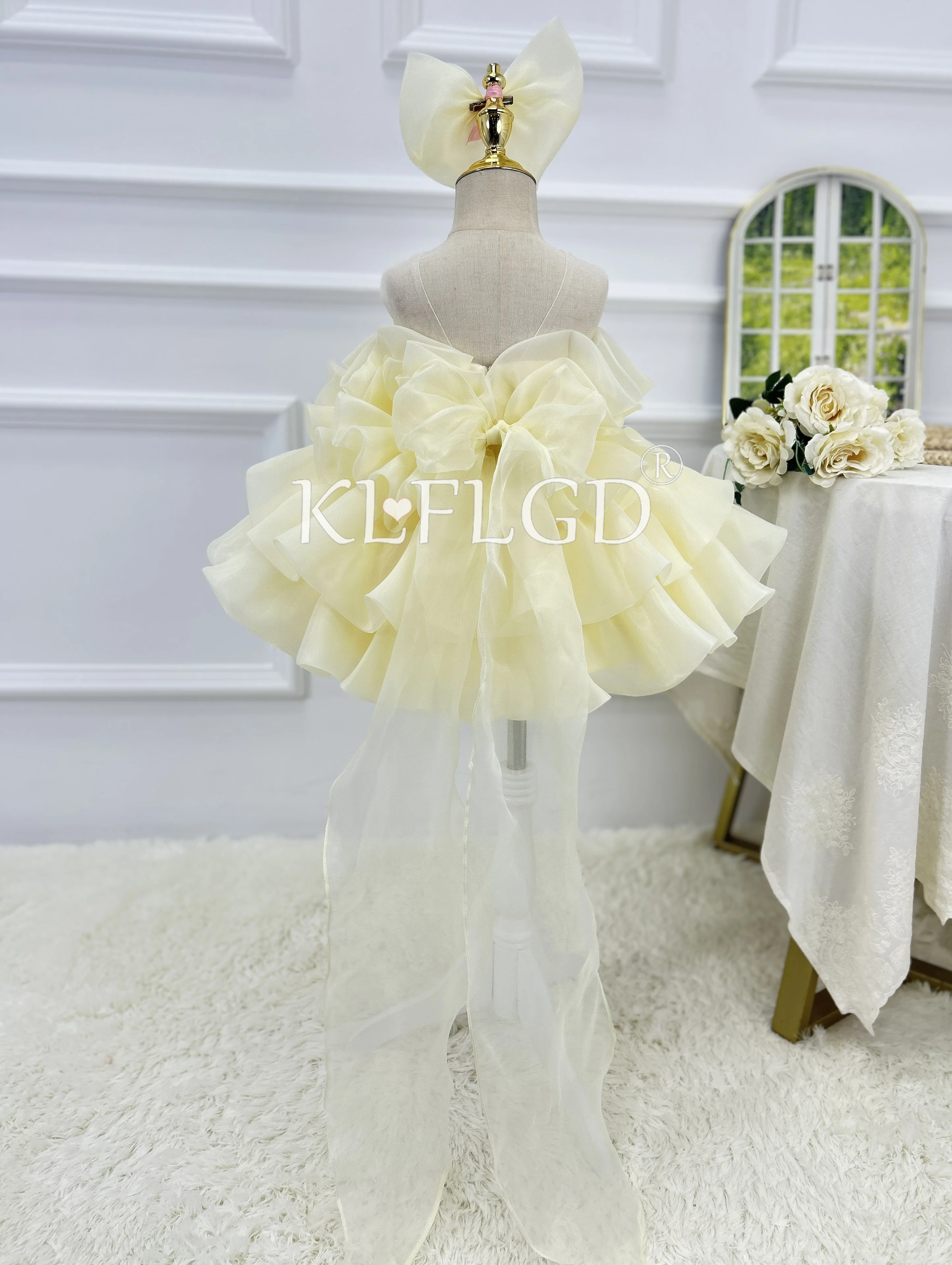 KLFLGD girls luxury dresses party new pageant dresses for toddler girls  baby one year old high-end champagne girl ceremony dress - AliExpress 1501