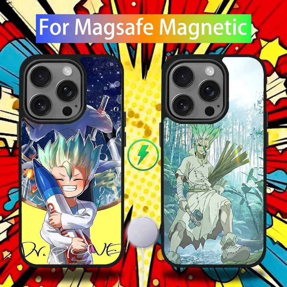 

Dr S-STONE Senku Ishigami Phone Case For iPhone 17,16,15,14,13,12,11,Pro,Max,Plus,Mini,SE4,E Magnetic Magsafe Wireless Charging