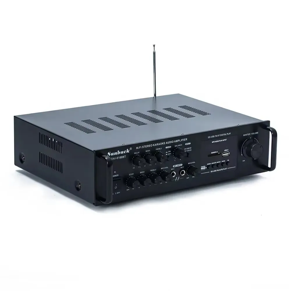 Sunbuck 6188BT 2.1 300 واط عالية الطاقة SD USB FM بلوتوث التحكم عن بعد AV مكبر للصوت المنزل مكبر صوت الصوت