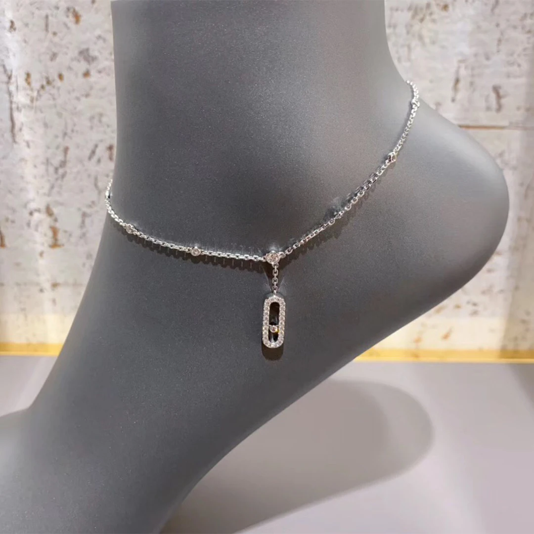 

Boutique Trendy Jewelry S925 Silver Anklet . Add A Thin Ankle Bracelet and Show Off Your Legs. Sexy Jewelry Gift For Women