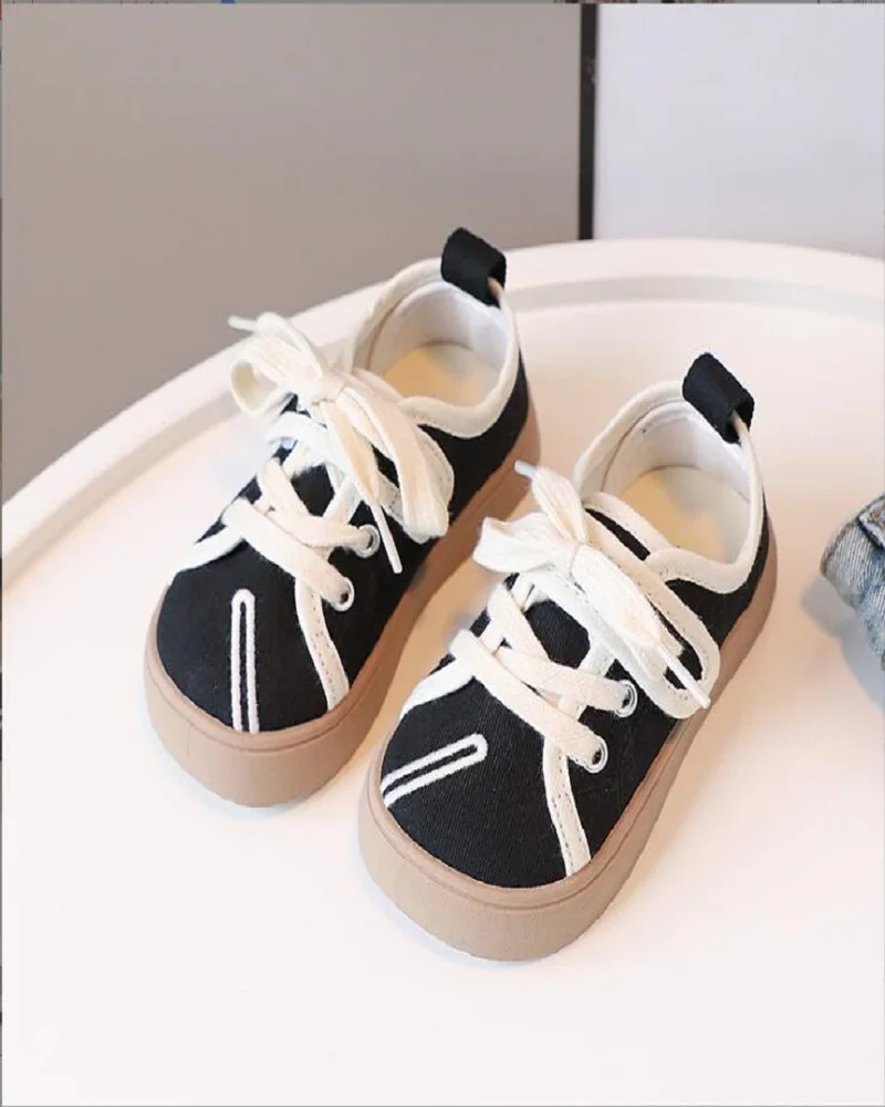 

Canvas Shoes Version Small Medium-sized Children's Soft Sole Single Shoes Girls Babies Autumn 2024 Children's Casual Shoes