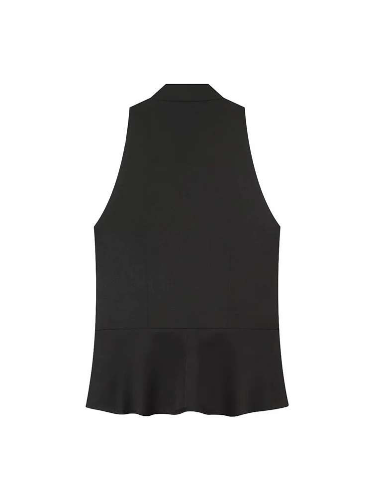 Women Rope Knot Buckle Top Summer Outfit For Women New High-neck Sleeveless Vest Casual Fashion Female Slim Chinese Style Tops