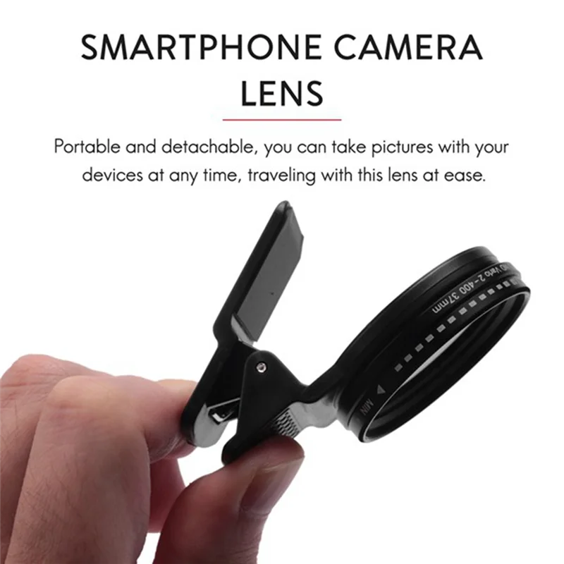 37 มม. Nd Filter Nd2-400 กระจกสีเทากลางเลนส์กล้องโทรศัพท์มือถือ