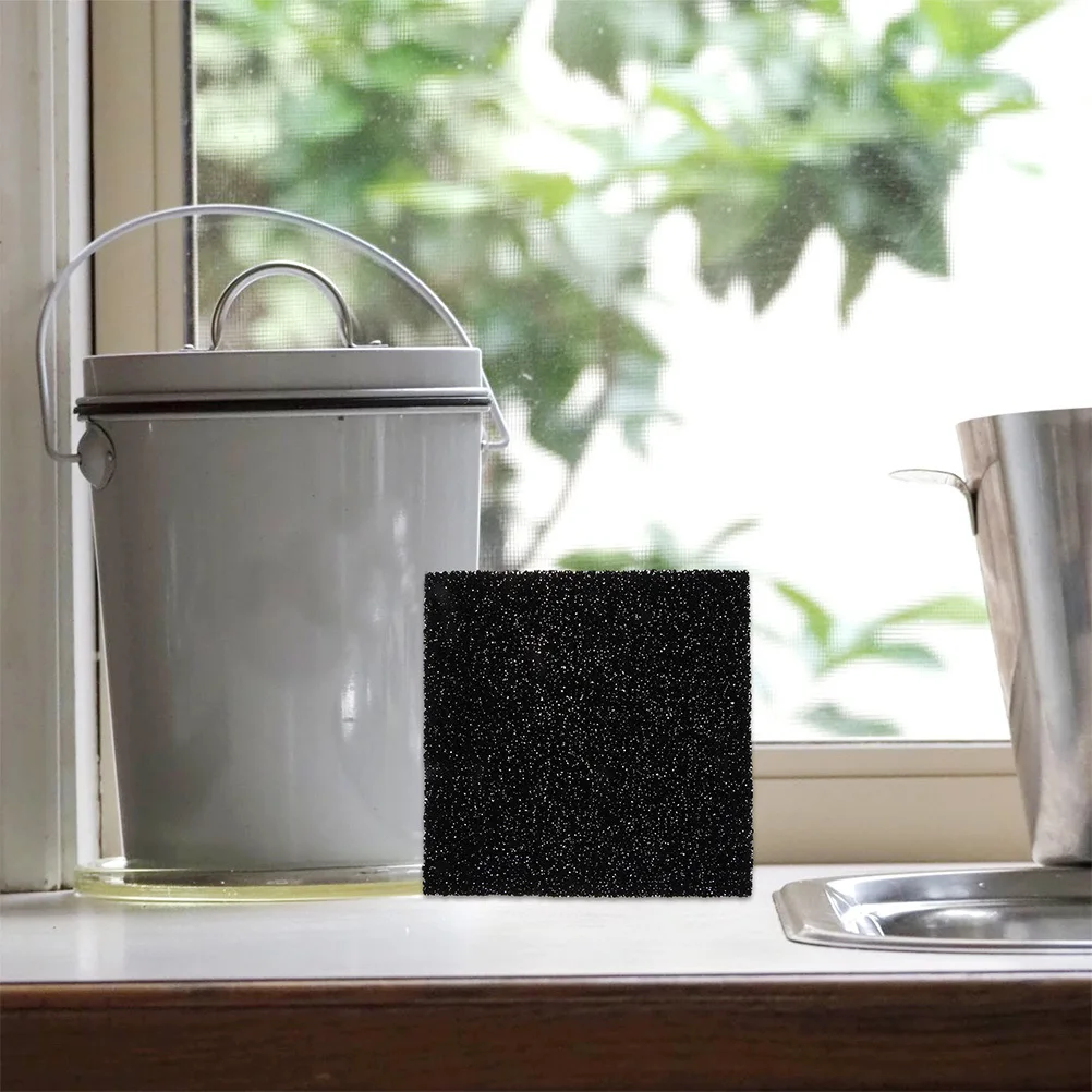 

6Pcs Kitchen Trash Can Filter Charcoal Infused Sponge Deodorizer for Odor Control in Household Garbage Bins Compost Filter