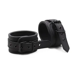 Adjustable Erotic PU Leather Handcuffs Wrist Ankle Cuffs Bondage Restraints Adult Games BDSM Sex Toys Exotic Accessories