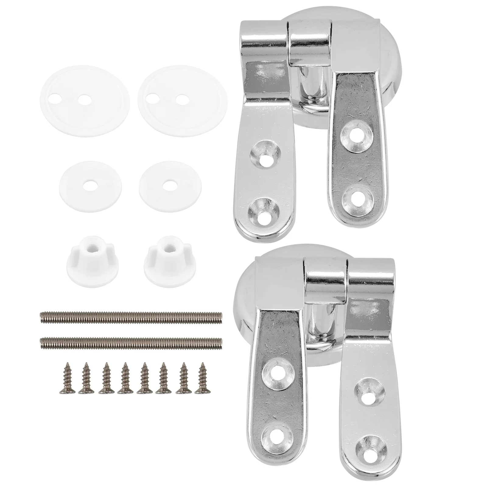 

1 set 1 Set Alloy Seat Hinge Durable Rustproof Strong Toilet Lid Hinges For All Toilet Styles Fixing Fitting Accessory