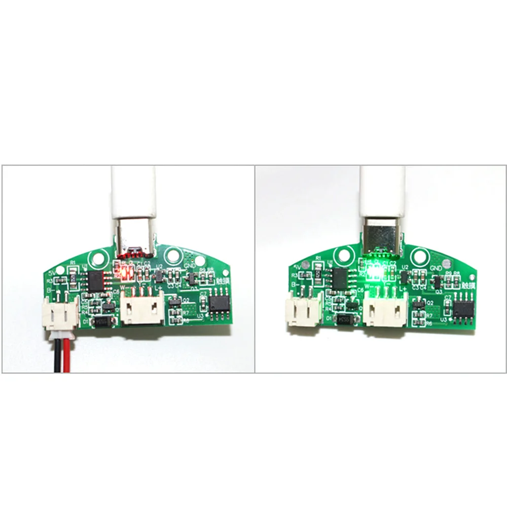 1pc Type-C Table Lamp Circuit Board USB Charging Three Gear Stepless Dimming LED Touch Small Night Lamp Control Module Connector