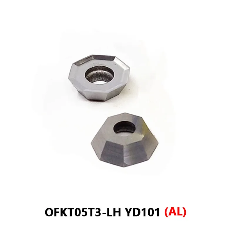OFKT-insertos de carburo OFKR OFKT05T3, 10 uds, CNC, OFKT05T3-DM YBG102 YBG202 YBG302 YB9320, cuchillas de fresado octogonales, portaherramientas de torno