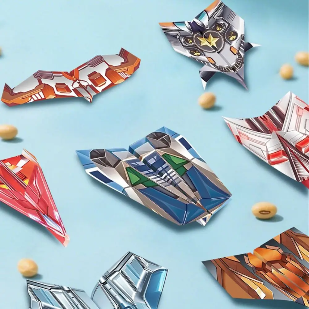 

Paper Handmade Airplane Origami Montessori Folding Airplane Origami Set Cartoon 3D Versatile Paper Aircraft Toy