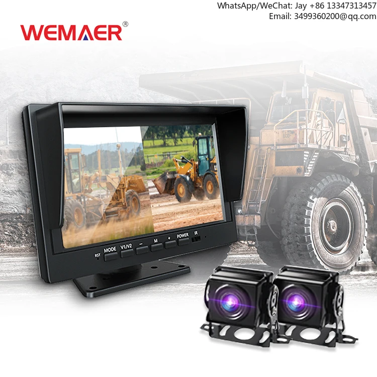 

OEM 720P Truck Camera Anterior And Posterior Vision 2 Channel Video Input Rear View Backup 7 9 Inch AHD Bus