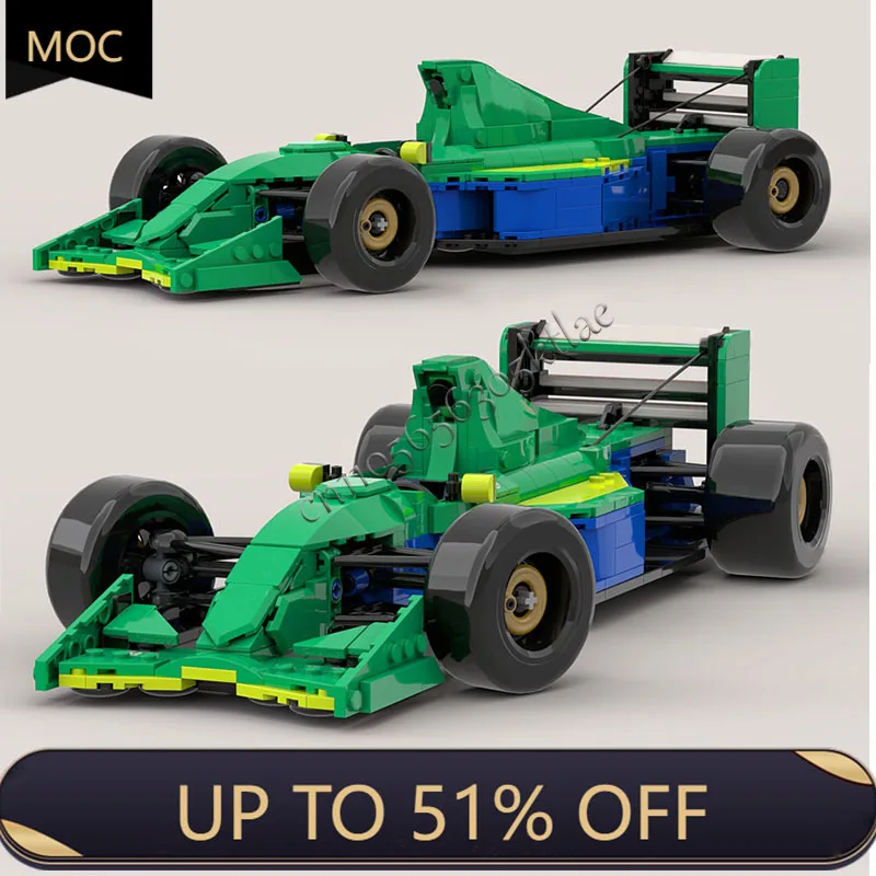

717PCS MOC Speed Competition Series 191 Racing Car Building Blocks Model DIY Creative Technology Bricks Toys Kid Festival Gifts