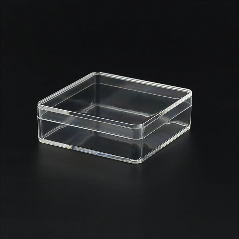 1pc 50ml Small Square Transparent PS Plastic Storage Box For Display Mini Case Container Jewelry Beads Crafts Packaging Box