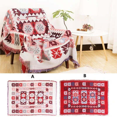 RAJRANG Couverture Boho Chic à Rayures Tressées – Jet 100% Coton 50x60 Pouces, Ultra Doux Avec Franges, Parfait Pour Canapé, Lit Ou Extérieur